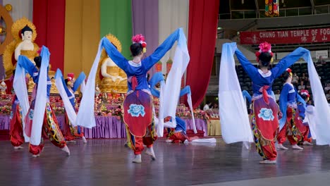 Traje-Antiguo-Chino-Ropa-Grupo-De-Hadas-Baile