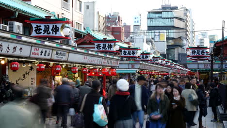 Zeitraffer-Sensoji-Tempel-In-Tokio-In-Japan