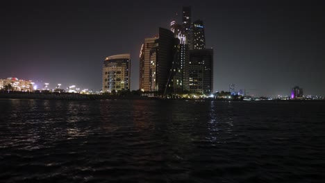 Amazing-boat-ride-in-abu-dhabi-marina,-broll-footage