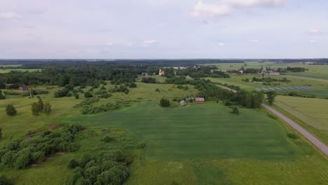 A-Small-Church-In-A-Rural-Settlement-Surrounded-By-Greenery