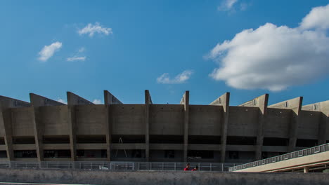 Time-lapse-of-soccer-stadium,-called-¨Mineirao¨,-Belo-Horizonte,-Minas-Gerais,-Brazil