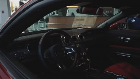 Red-and-Black-Leather-Interior-of-Ford-Mustang-Shelby-GT-Cobra