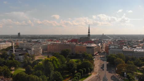 Peace-prevailing-at-central-district-Freedom-monument-square-Riga-Latvia