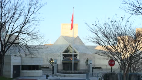 The-entrance-to-the-Embassy-of-the-People's-Republic-of-China-in-the-United-States-of-America