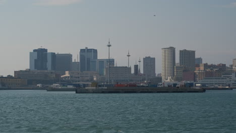 Genova-or-Genoa-skyline-buildings-in-Liguria,-Italy