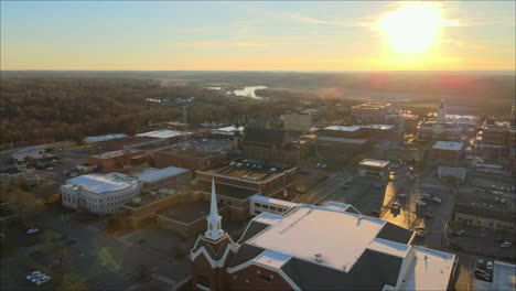 Flyaway-reveal-of-downtown-Clarksville