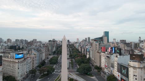 Obelisco-De-Buenos-Aires---Obelisk-Of-Buenos-Aires-In-Plaza-De-La-Republica-At-Daytime-In-Buenos-Aires,-Argentina