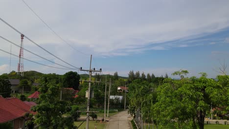 Houses-and-streets-at-a-village,-Muak-Klek,-Thailand