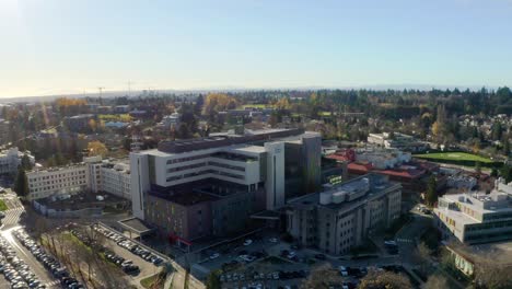 Aerial-View-Of-BC-Children's-And-Women's-Hospital-In-Vancouver,-British-Columbia,-Canada