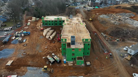 Vista-Aérea-De-La-Construcción-De-Un-Nuevo-Edificio-En-Curso