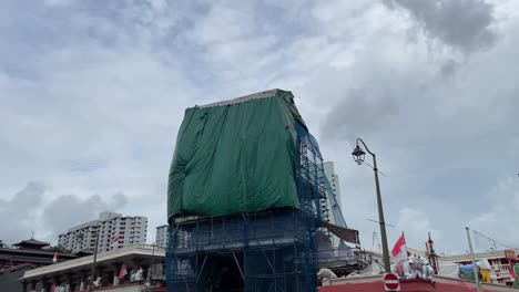 Renovación-En-Curso-Del-Templo-Sri-Mariamman-En-Chinatown