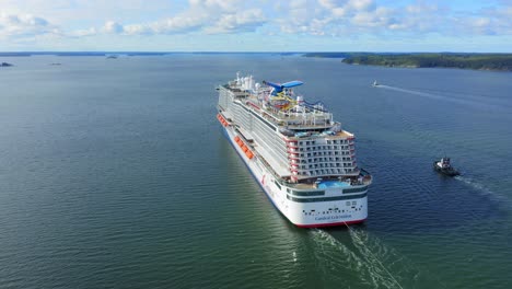 Cruise-ship-CARNIVAL-CELEBRATION-in-Finnish-archipelago-during-sea-trials