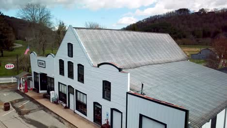 Mast-General-Store-Aerial-in-Valle-Crucis-NC,-Valle-Crucis-North-Carolina