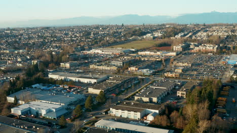 Vista-Aérea-Sobre-Langley,-Columbia-Británica-En-Gran-Vancouver