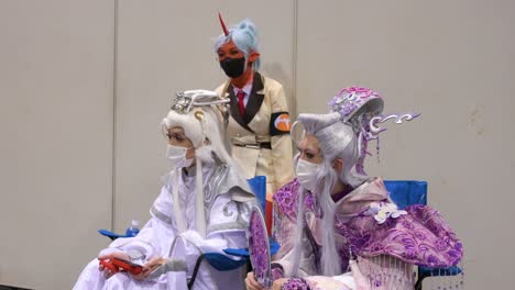 Visitors-and-participants-dressed-up-as-cosplayers-are-seen-during-the-Anicom-and-Games-ACGHK-exhibition-event-in-Hong-Kong