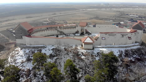 Festung-Feldioara,-Erbaut-Von-Den-Deutschen-Rittern,-Brasov,-Rumänien