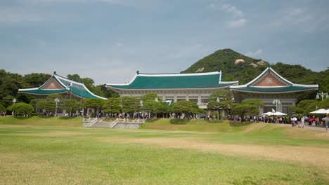 La-Vista-Del-Salón-De-La-Oficina-Principal,-El-Palacio-Presidencial-Y-La-Residencia-Del-Presidente-Coreano