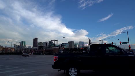 Traffic-flow-on-Denver-Downtown-in-slow-motion