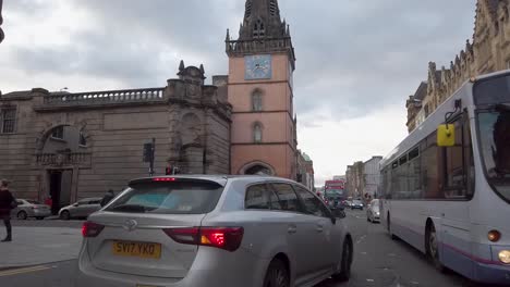 Un-Lapso-De-Tiempo-De-Un-Ajetreado-Centro-De-La-Ciudad-Escocesa