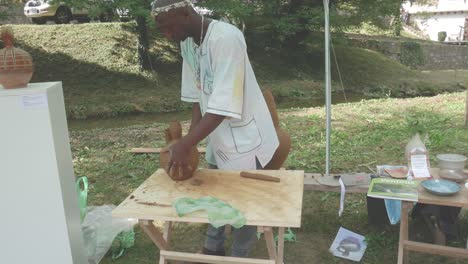 The-potter-made-a-copy-of-an-old-clay-pot