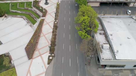 Historic-aerial-footage-of-Oregon-Convention-Center-with-empty-streets-due-to-the-COVID-19-pandemic