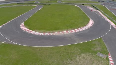 A-racecar-running-on-a-racetrack-turn