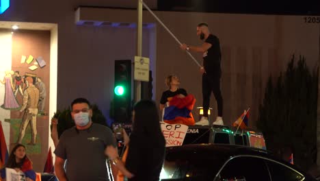 pro-armenia-protest-against-Azerbaijan-in-Los-Angeles