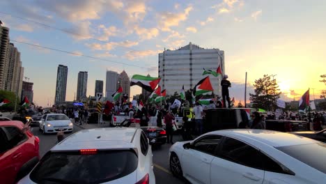 Alrededor-Del-Mundo-Tensión-Palestina-Libre-En-Celebración-Plaza-Canadá