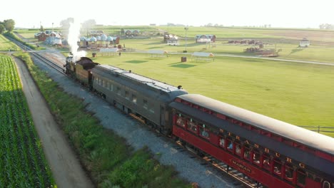 Locomotora-De-Vapor-Del-Ferrocarril-De-Estrasburgo-En-Las-Granjas-De-Cherry-Crest