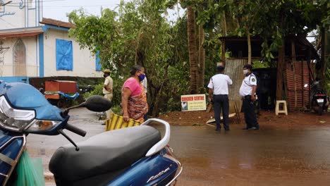 Old-Indian-Woman-Grandmother-Walks-by-Police-Officers-at-Routine-Traffic-Stop