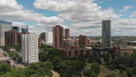 housing-apartment-buildings-park-trees-nice-city-beautiful-minneapolis-minnesota-america-aerial-drone-rotate