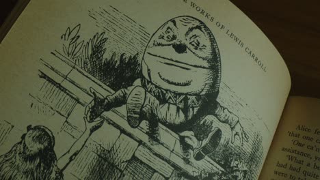 Primer-Plano-A-La-Derecha-De-La-Página-De-Un-Libro-Con-Humpty-Dumpty