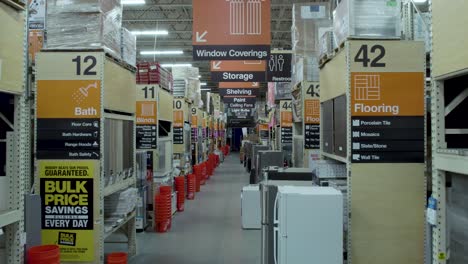 Leerer-Gang-Im-Home-Depot-Store-Während-Der-Covid-19-Pandemie-In-Utah,-Usa