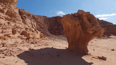 Sandstone-rock-formed-by-the-wind,-Mushroom-Rock-formation-in-Colored-Canyon