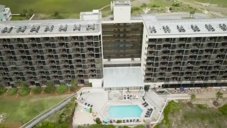 Shell-Island-resort-beachfront-aerial-over-pool