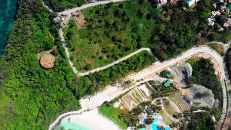 Drohnenaufnahme-Des-Ilig-Iligan-Beach-Boracay-In-Der-Nähe-Des-Berges