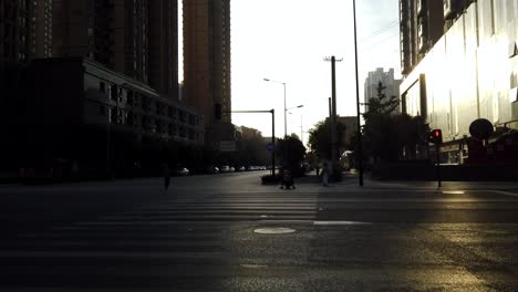 Xian,-China---July-2019-:-Car-side-window-view-of-the-streets-in-the-city-of-Xian-in-summer,-Shaanxi-Province