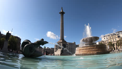 London-England,-circa-:-Trafalgar-Square-in-London-City,-England,-UK