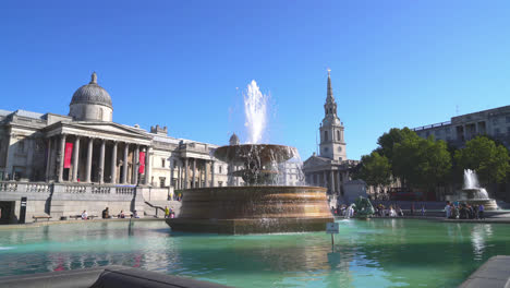 London-England,-circa-:-trafalgar-square-in-London,-United-Kingdom