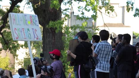 Humorvolles-Protestplakat-Bei-Der-BLM-Demonstration-In-Kalamazoo