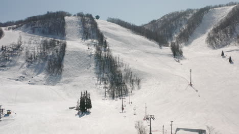 Mountain-Slopes-On-Ski-Place-At-Okuhida-Hirayu-In-Gifu,-Japan