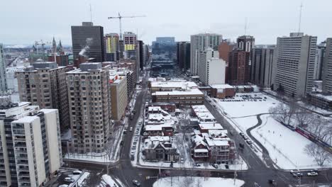 Vista-De-Drones-Del-Horizonte-De-Ottawa-Cubierto-De-Nieve