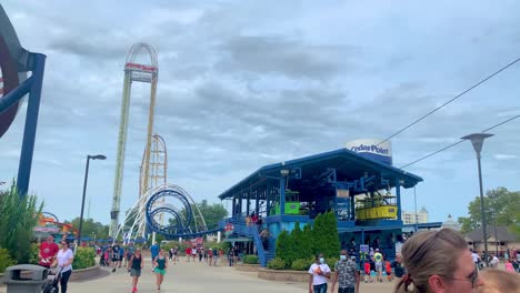 Parque-De-Atracciones-Cedar-Point-En-Sandusky-Ohio,-EE.UU.