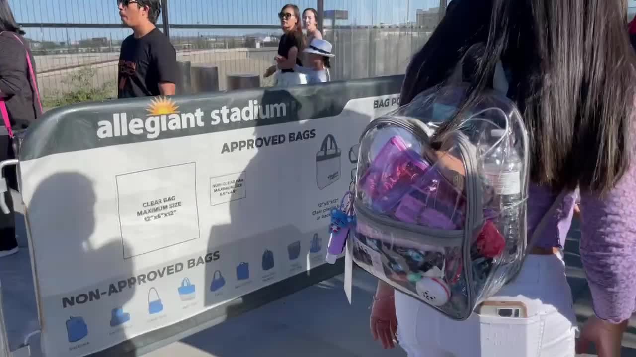 BTS Fans Lining Up To Get Into Allegiant Stadium For The "Permission To