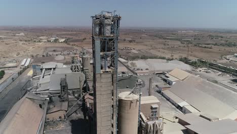 Stone-sorting-conveyor-belt-in-a-large-Quarry-Top-down-aerial-view