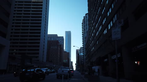 Cycling-approach-heading-eastward-to-Bloor-and-Yonge