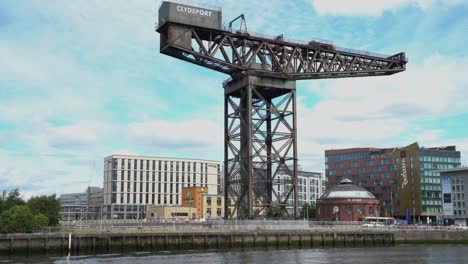 Nahaufnahme-Des-Finnieston-Kranichs-Entlang-Des-Flusses-Clyde,-Glasgow