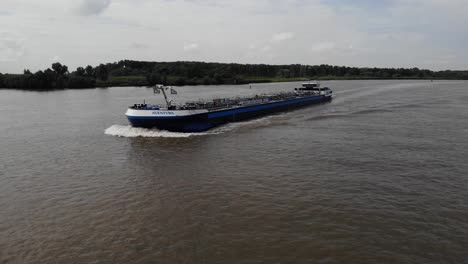 Aerial-Aventura-Inland-Tanker-Navigating-Oude-Maas