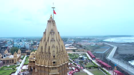 Aerial-shot-of-Somnath-mandir