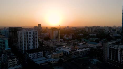 Dar-es-Salaam---Tanzania---June-16,-2022---Cityscape-of-Dar-es-Salaam-at-sunset-featuring-residential-and-office-buildings